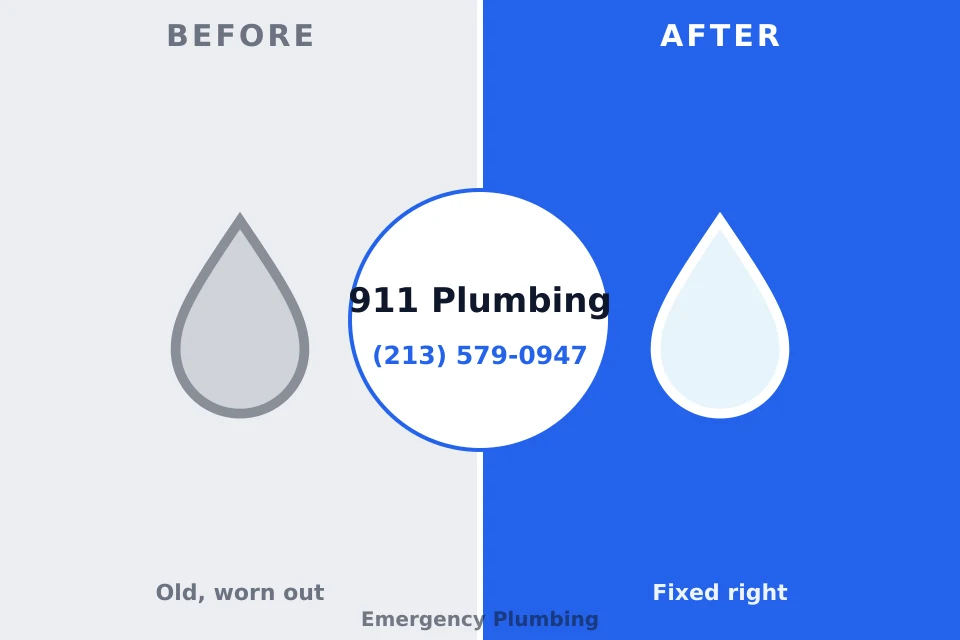Before and after: plumbing repair La Cienega, NM